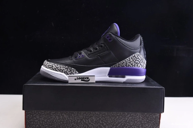 MaikeSneakers 3 Court CT8532-050 Jordan Retro Purple Air Black 0808